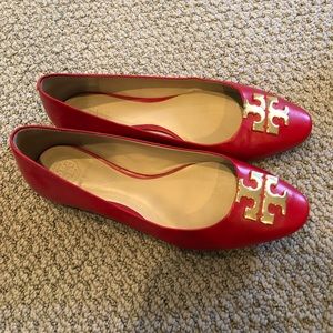 100% authentic Tory Burch red flats- size 7